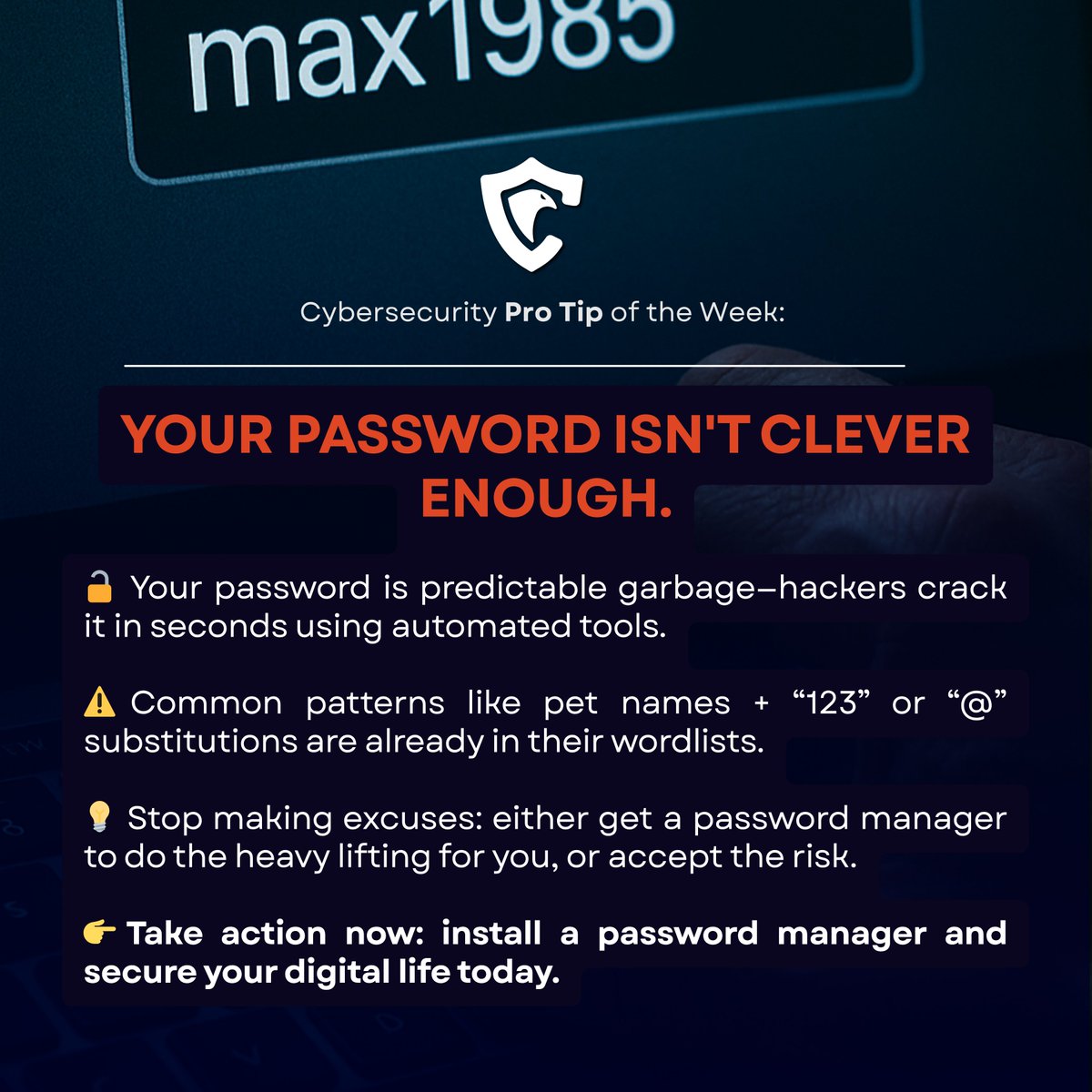 GuardianITSec's tweet photo. 🛡️Cybersecurity Pro Tip of the Week
#CyberTipMonday #Cybersecurity #GuardianCSSP