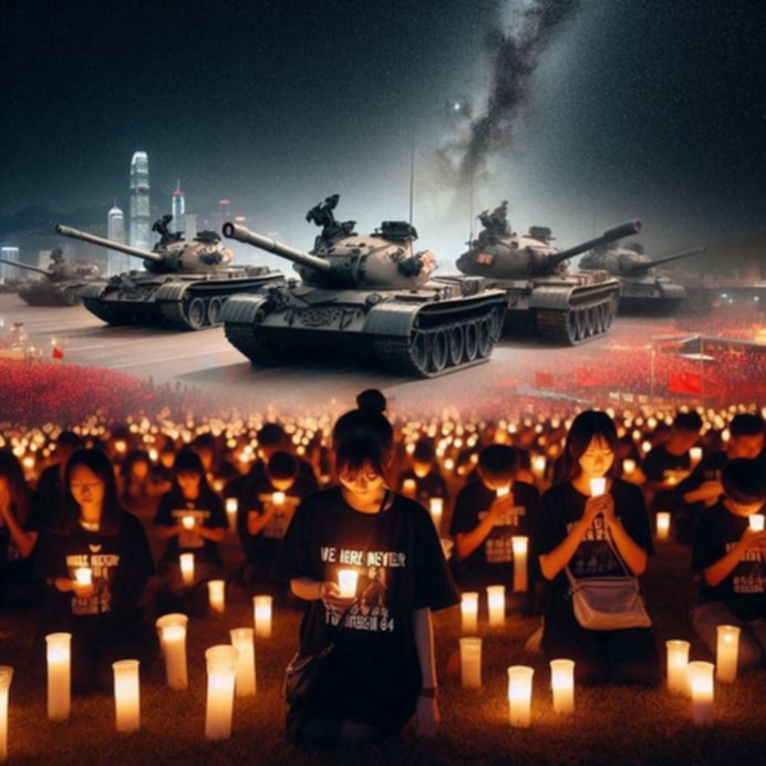 #光復香港 #六四天安門大屠殺 A.I. art by friend.