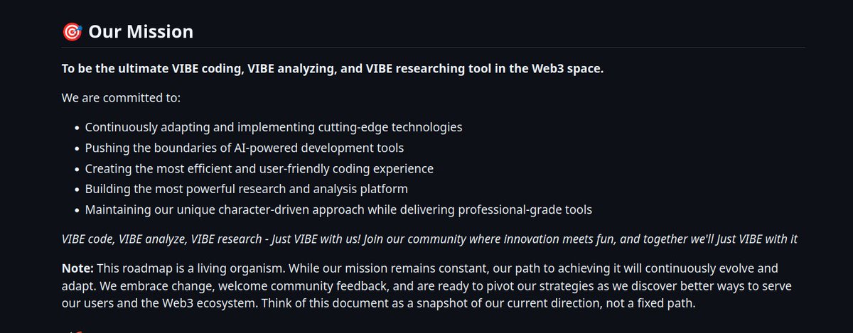 VIBEaiRforce's tweet photo. VIBE Tribe, watch us grow!

Our roadmap is a living force, driven by YOU!
From coding championships to custom agents.

Join the VIBE: https://t.co/L8NuUxZal4 https://t.co/nDULndj4VQ
