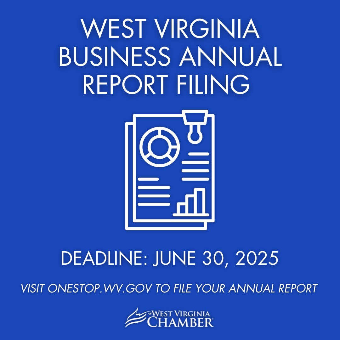 WVaChamber's tweet image. LAST DAY TO FILE❗️The deadline for WV business owners to file their Annual Report is TODAY. File your business's annual report today to ensure your business remains in good standing. The WV One Stop Business Portal at onestop.wv.gov offers 24/7 access & guest filing.