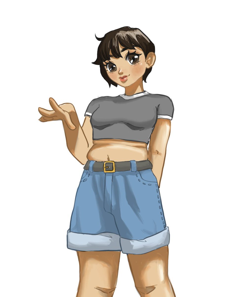 Hello_Kuting's tweet image. A self-portrait of lil ol me 🥹

#procreateart #illustrationart #openforwork