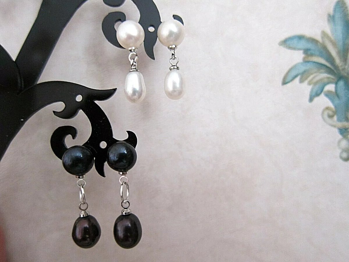 Fresh-water Pearl Double Drop Stud Earrings.
ebay.co.uk/itm/1432377854…