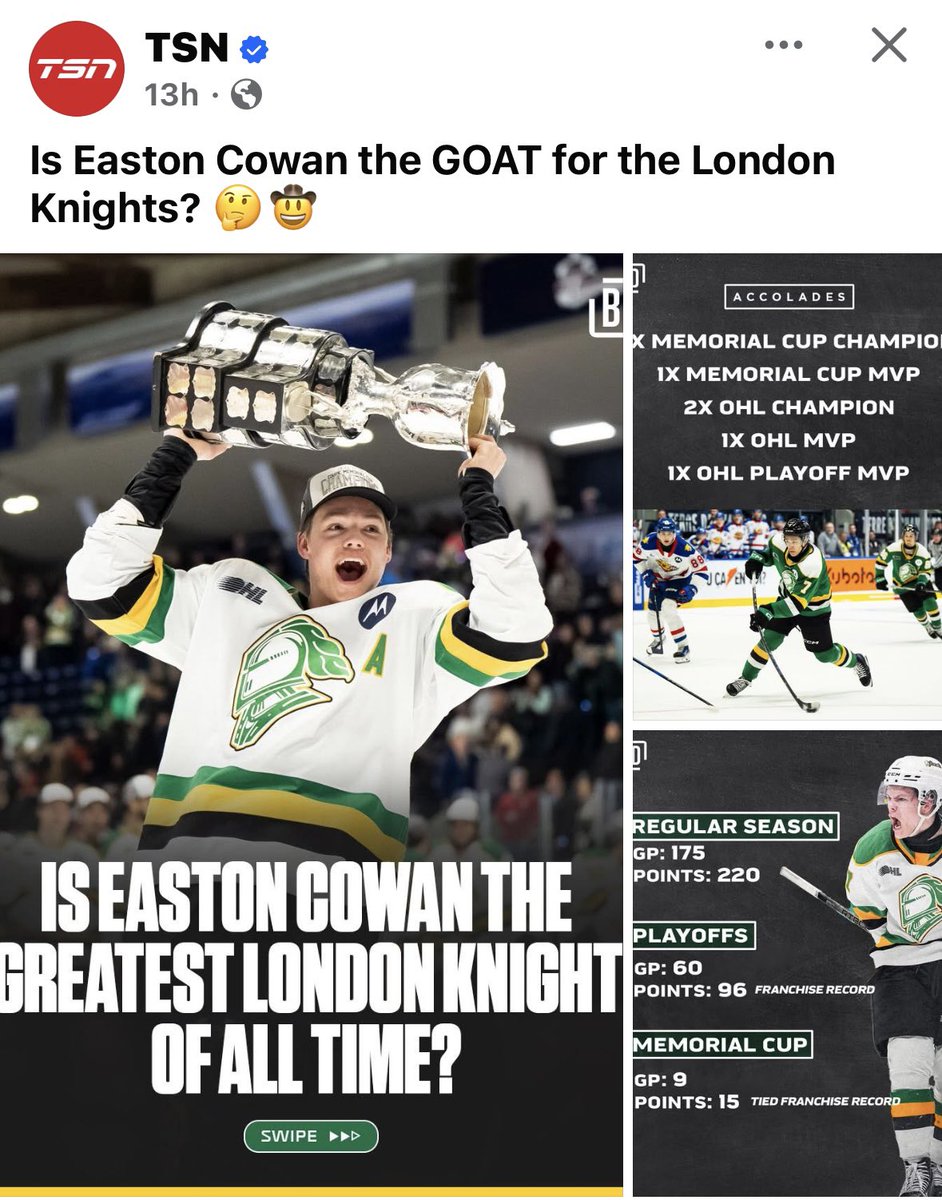 Wonder why this is a thing <a href="/TSN_Sports/">TSN</a>. Is it because Easton Cowan is a #LeafsForever prospect? 🤔