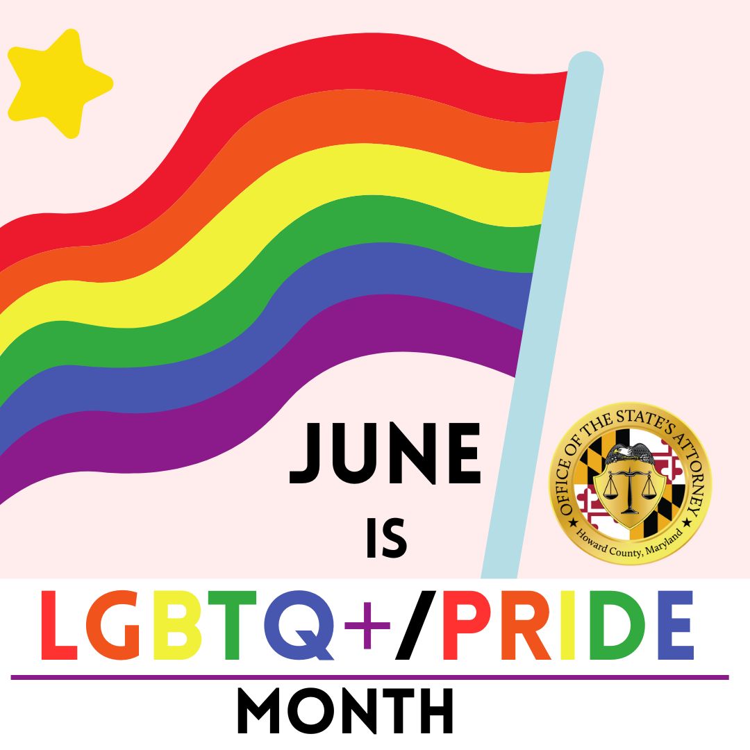 This June, we stand in solidarity with our LGBTQ+ community to celebrate love, equality, and the courage to live authentically. At the <a href="/HowardCoSAO/">Howard County State's Attorney's Office</a>, we are committed to justice, inclusion, and dignity for all. #PrideMonth2025