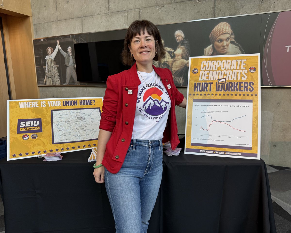 COWINS_union's tweet image. COWINS President Diane Byrne was part of the @SEIUcolorado delegation to #DemFest this weekend and our message was clear: being pro-worker means supporting the #WorkerProtectionAct and progressive tax reform, not opposing both. We say NO to #CorporateDems.