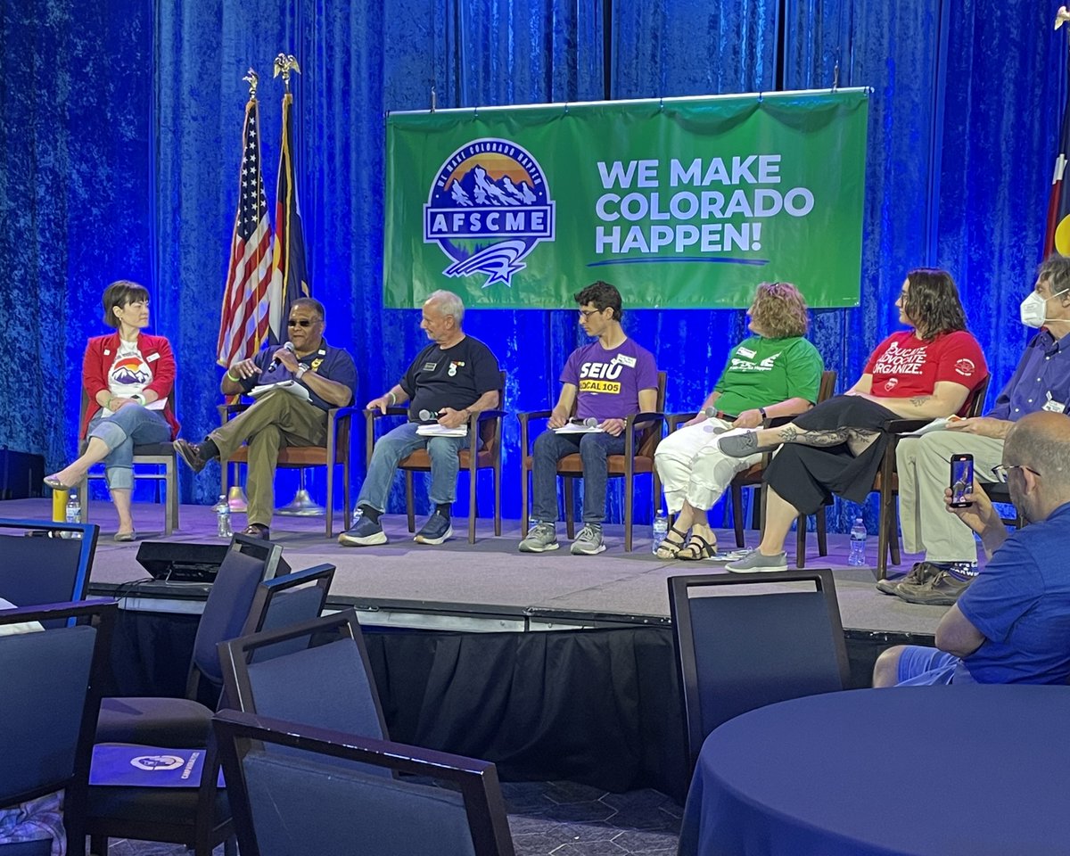 COWINS_union's tweet image. COWINS President Diane Byrne was part of the @SEIUcolorado delegation to #DemFest this weekend and our message was clear: being pro-worker means supporting the #WorkerProtectionAct and progressive tax reform, not opposing both. We say NO to #CorporateDems.