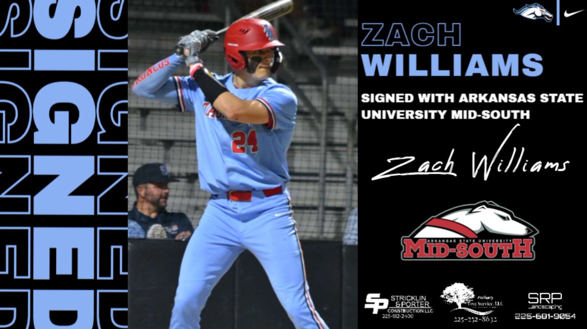 Zachary Baseball (@_zhsbaseball) on Twitter photo Congratulations to Zach Williams on signing with Arkansas State University Mid South! #ItsAllAboutTheZ Congratulations to Zach Williams on signing with Arkansas State University Mid South! #ItsAllAboutTheZ
