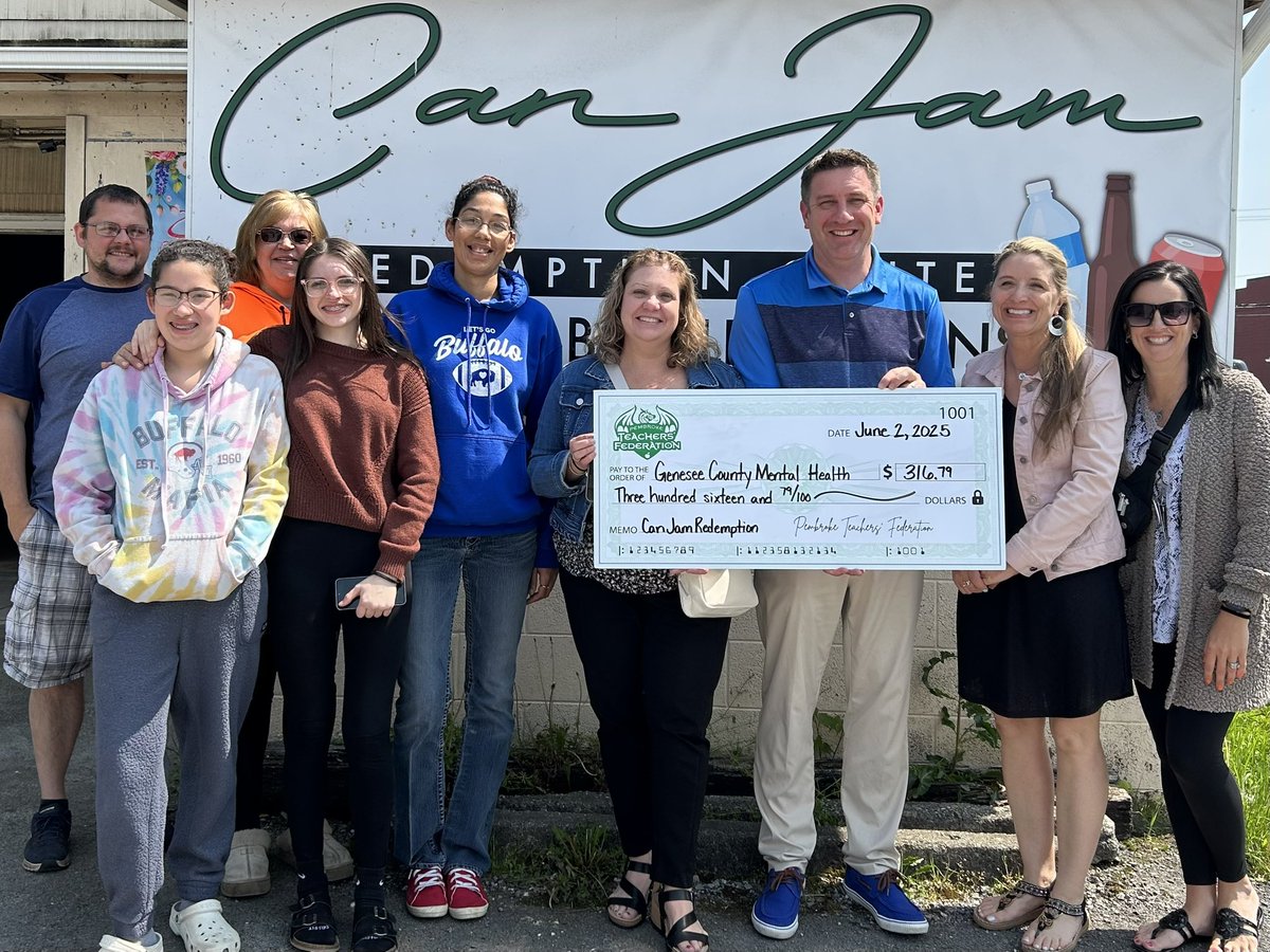 Thank you CanJam Redemption Center for partnering with the Pembroke Teachers' Federation to help raise funds for mental health services in Genesee County!
This year, $316.79 was collected (up from $205 last year)
<a href="/nysut/">NYSUT</a>