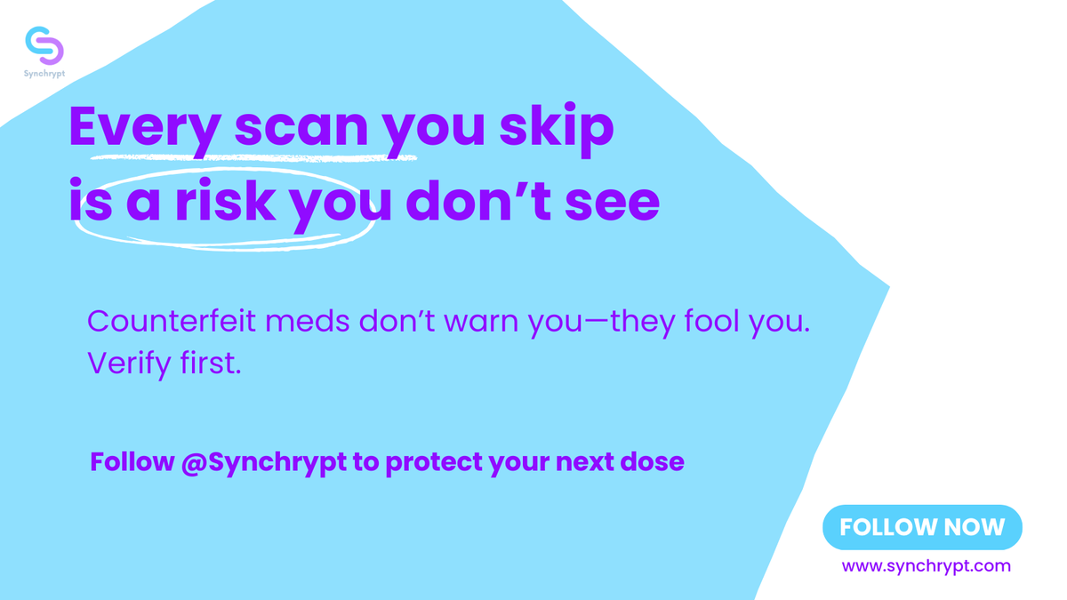Synchrypt's tweet image. Safety isn’t on the surface. It’s in the scan. Check before you trust.

#ScanToVerify #HiddenRisks #SafeDoseMatters #PharmaAwareness #Synchrypt