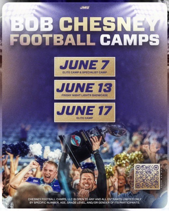 Thank you for the camp invite <a href="/JMUFBRecruiting/">JMU Football Recruiting</a> <a href="/ChampGMG/">Coach Champ Merriweather</a>