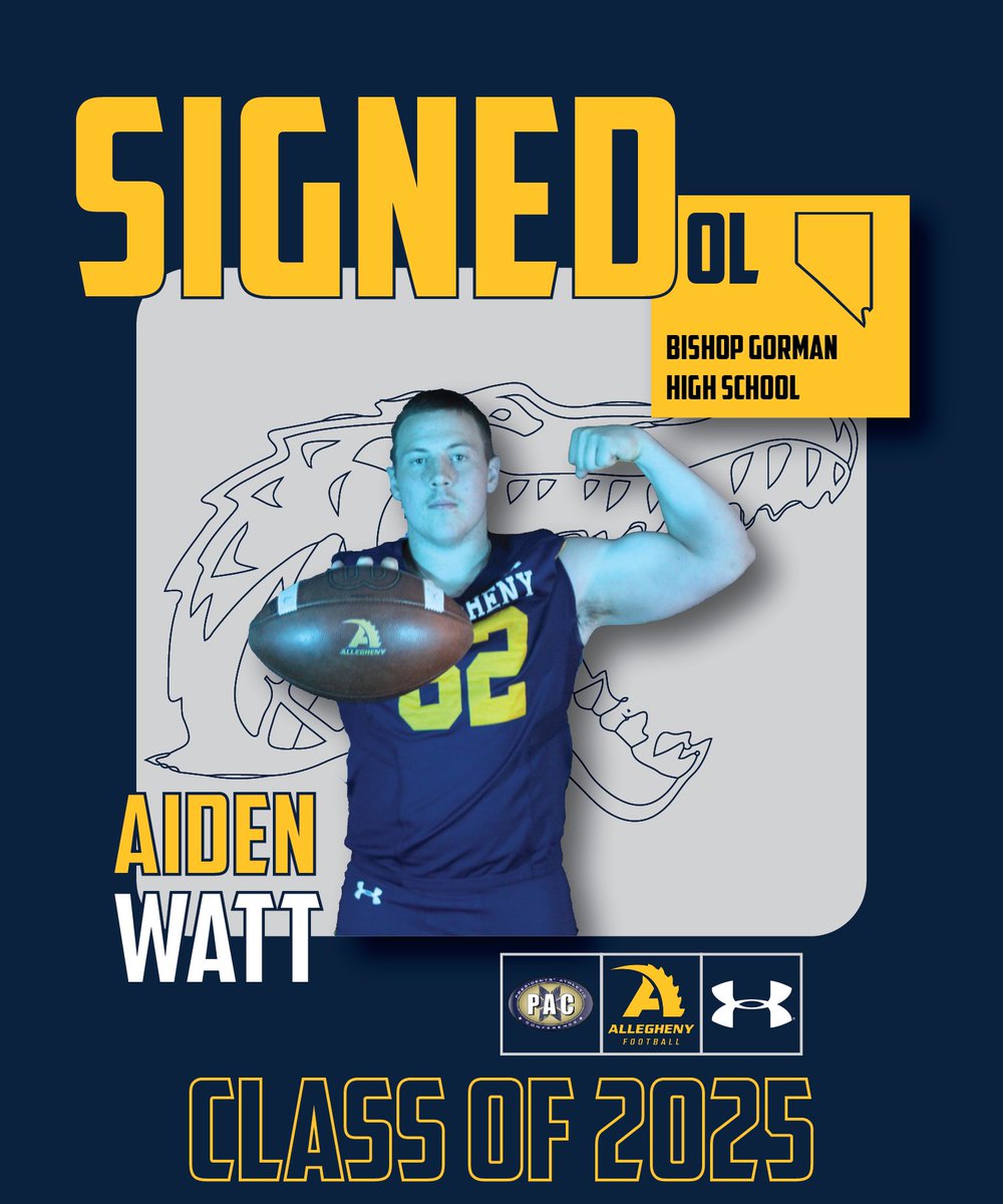 Allegheny Football (@alleghenyfb) on Twitter photo Aiden Watt ( <a href="/Aiden_Watt62/">John Aiden Watt</a> )
Offensive Line
Bishop Gorman High School | Nevada
#GoGators π Aiden Watt ( <a href="/Aiden_Watt62/">John Aiden Watt</a> )
Offensive Line
Bishop Gorman High School | Nevada
#GoGators π