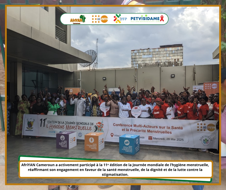 AfriYAN Cameroon (@afriyan_camer) on Twitter photo 1/2 AfriYAN🇨🇲 a participé à la 11e Journée Mondiale de l'Hygiène Menstruelle ! 🩸✨
Nous étions à la conférence multi-acteurs sur la santé et la précarité menstruelles,organisée par #Kamerpad, avec <a href="/UNFPACameroon/">UNFPACameroon</a>,<a href="/unicefcameroon/">UNICEF Cameroon</a>,<a href="/MinsanteCMR/">MinsanteCameroun</a> et <a href="/minproffcmr/">Minproff</a>. 1/2 AfriYAN🇨🇲 a participé à la 11e Journée Mondiale de l'Hygiène Menstruelle ! 🩸✨
Nous étions à la conférence multi-acteurs sur la santé et la précarité menstruelles,organisée par #Kamerpad, avec <a href="/UNFPACameroon/">UNFPACameroon</a>,<a href="/unicefcameroon/">UNICEF Cameroon</a>,<a href="/MinsanteCMR/">MinsanteCameroun</a> et <a href="/minproffcmr/">Minproff</a>.