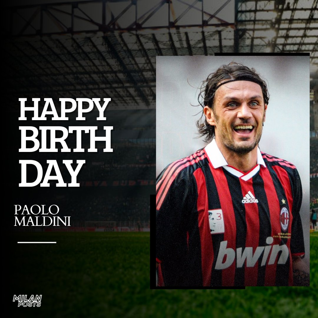 🎂 Happy Birthday Paolo Maldini 🔴⚫️

👕 901 Appearances 
⚽️ 33 Goals 
🎯 43 Assists 
Coppa Italia 🏆 
Supercoppa Italiana 🏆🏆🏆🏆🏆 
Champions League 🏆🏆🏆🏆🏆 
UEFA Super Cup 🏆🏆🏆🏆 
Intercontinental Cup 🏆🏆 
FIFA Club World Cup 🏆 
Serie A 🏆🏆🏆🏆🏆🏆🏆