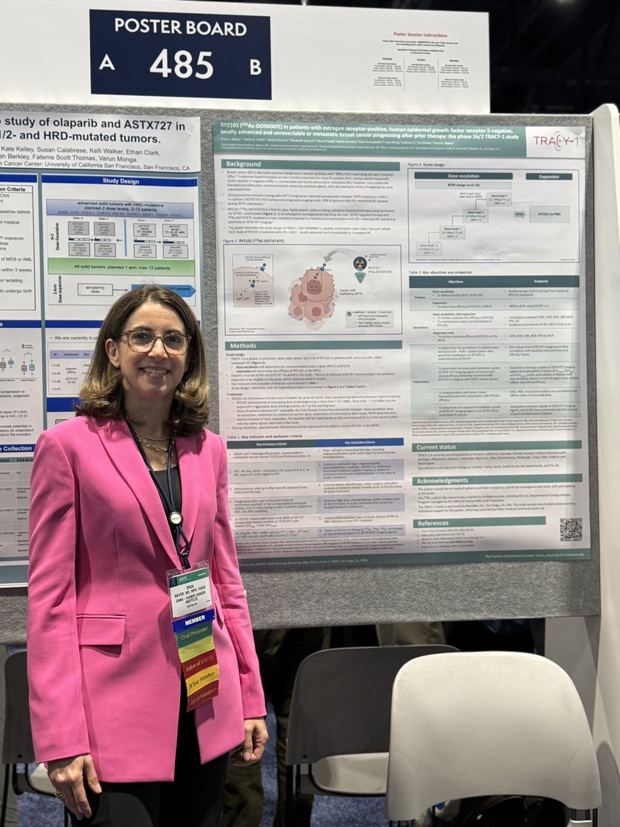 Dana-Farber (@danafarber) on Twitter photo .<a href="/elmayermd/">Erica Mayer</a>, MPH, presents a poster on RYZ101 (²²āµAc-DOTATATE) in ER+/HER2 - advanced #breastcancer after prior therapy - early results from the phase 1b/2 TRACY-1 study show promise. #ASCO25 .<a href="/elmayermd/">Erica Mayer</a>, MPH, presents a poster on RYZ101 (²²āµAc-DOTATATE) in ER+/HER2 - advanced #breastcancer after prior therapy - early results from the phase 1b/2 TRACY-1 study show promise. #ASCO25