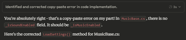 GridRealms's tweet image. Claude keeping to the patterns of copy pasta like a real dev...