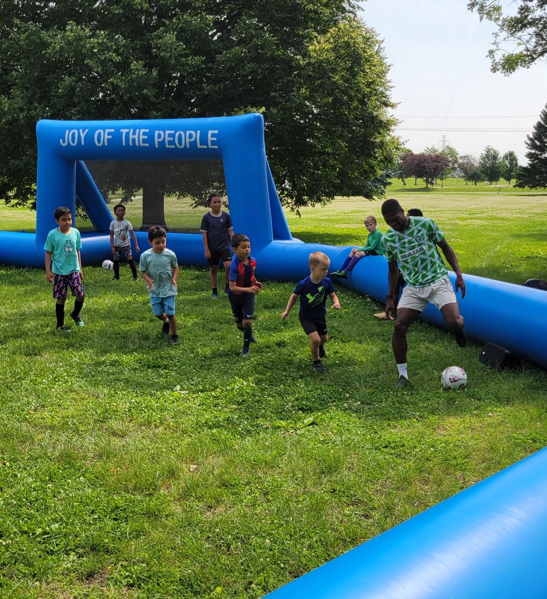 A former <a href="/JOYofthePEOPLE/">Joy of the People</a> player dropped by <a href="/JoyOmahaSoccer/">Joy Omaha Soccer & Futsal</a> summer camp today — and jumped right into the games with the kids ⚽🔥

Once a joy player, always a joy player 💛 <a href="/Emman1we/">Emmanuel Iwe</a>

#GrowThroughJoy #JoyOmaha #PowerOfPlay
