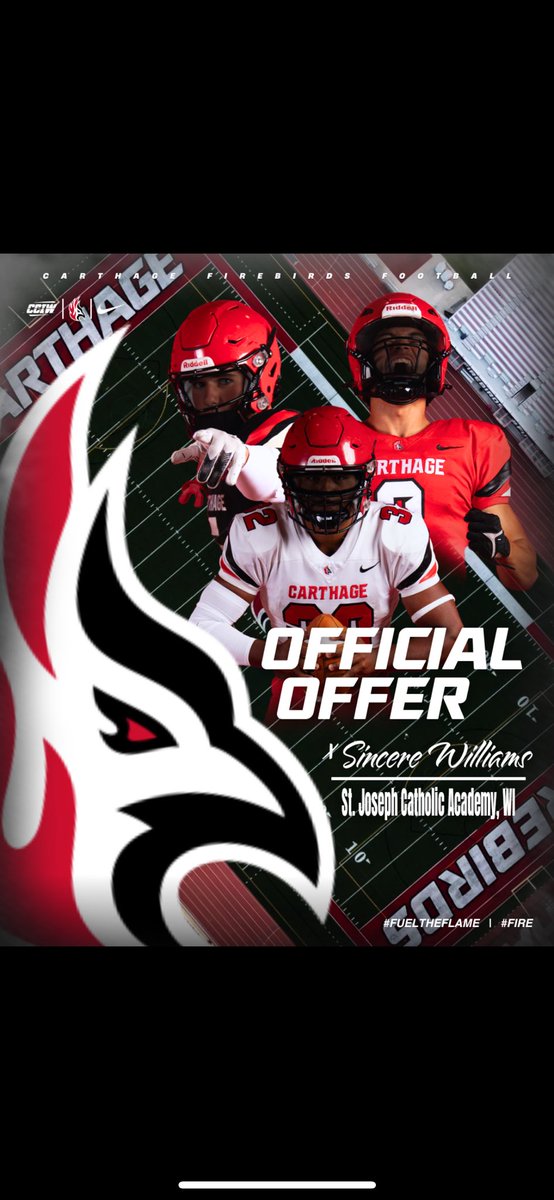 After a conversation with <a href="/CoachPopino/">Matthew Popino</a> I’m blessed to receive my 2nd offer from <a href="/CarthageFB/">Carthage Football</a> blessed! <a href="/Matt_Rizzo13/">Matt Rizzo, M.Ed</a>
