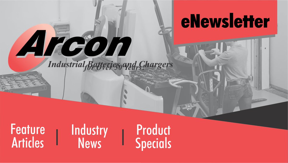 ArconEquipment's tweet photo. #ElectricForklift, #ForkliftBattery and charger information to help you operate more efficiently and safely in our latest eNewsletter. Check it out: https://t.co/6pyXBQ5BXj https://t.co/sFGb8Qx8F1