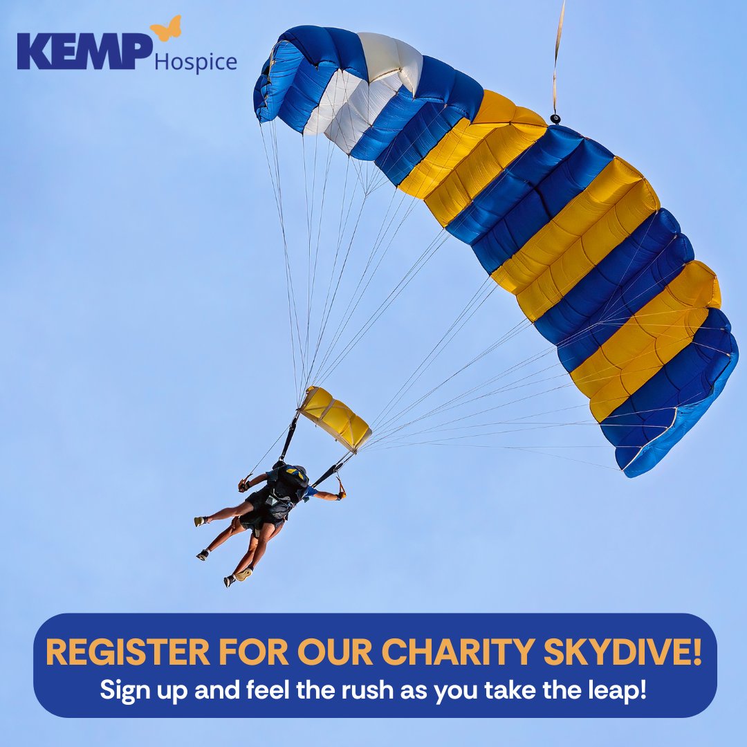 KEMPHospice's tweet image. Did you know in 2021 skydiving was ranked as the most popular bucket list idea!

Is skydiving on your bucket list? Sign up today to complete one of your bucket list items while also raising vital funds for KEMP.🦋

Register your place here: kemphospice.org.uk/support-us/fun…

#WorcesterHour