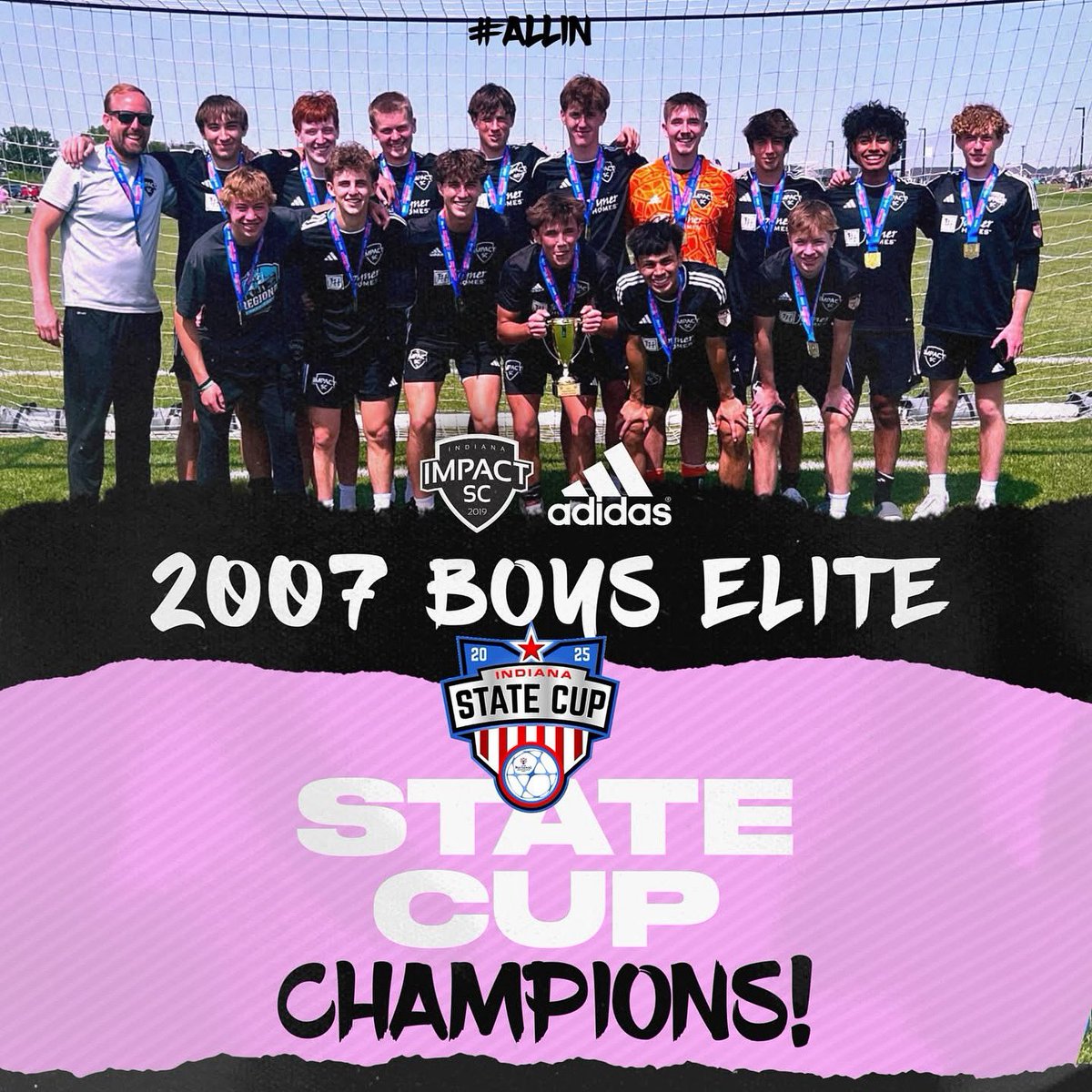 2007 Boys Elite 1 are 18U STATE CUP CHAMPIONS!

Congratulations Coach Pels &amp; Team on this amazing accomplishment! 🏆 

Be sure to wish coach Pels and the players good luck as they head to Overland Park in Kansas City in two weeks to compete in State Cup Regionals!