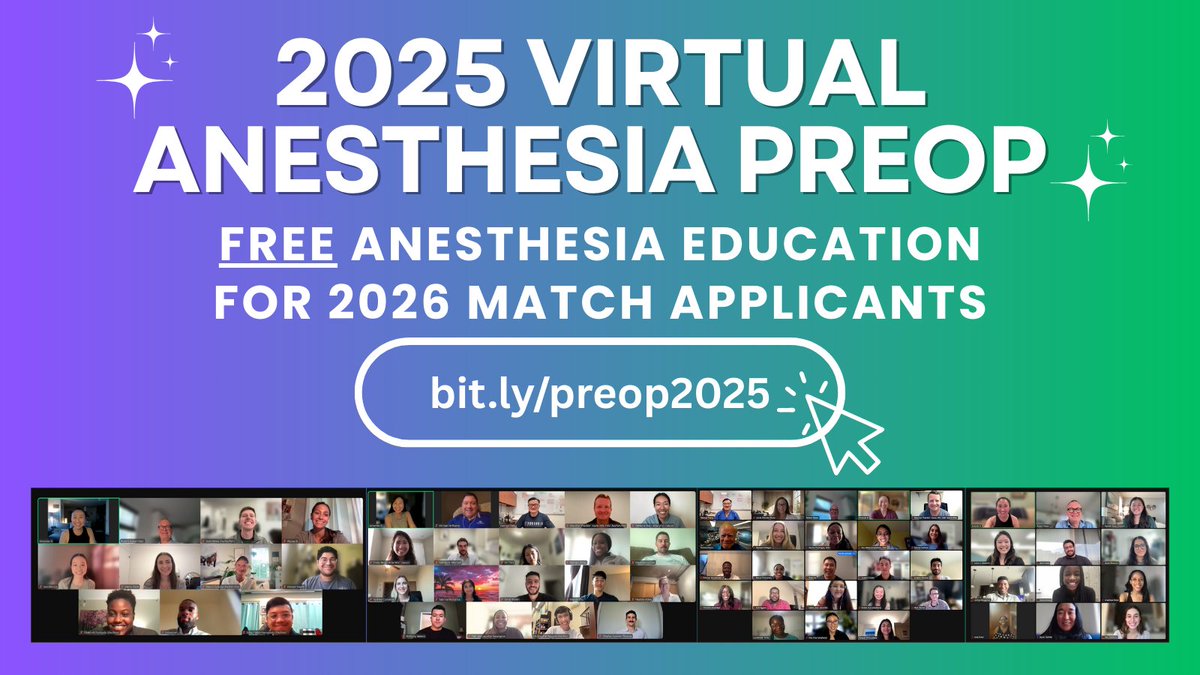 🚨Two ✨FREE✨ upcoming events to help you prepare for #Anesthesia #MATCH2026 

#1. The Medical Student Component's 2025 Program Director Panel: ow.ly/tYsb50W0QHJ

#2. <a href="/amandasximd/">Amanda S. Xi, MD</a>'s 2025 Virtual Preop Program:
bit.ly/preop2025

#MSCGC <a href="/ASALifeline/">ASA®</a>