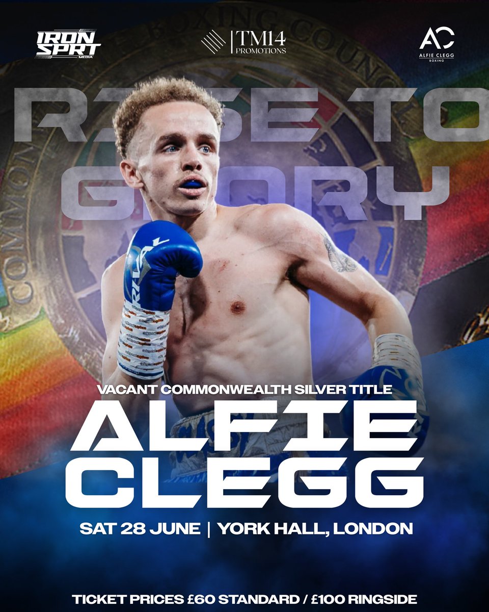 TeamCleggBoxing's tweet photo. 28th June - York hall, Bethnal Green! Commonwealth silver title fight. #boxing https://t.co/5bTahmz1YT