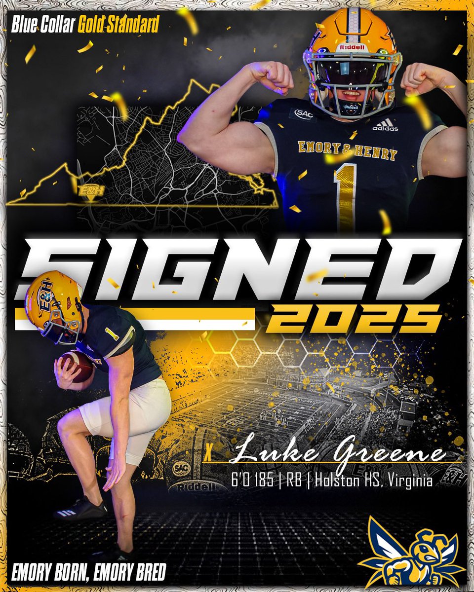 EmoryHenry_FB's tweet image. Newest addition to #Area26 🛸, Welcome Home 𝙇𝙪𝙠𝙚 𝙂𝙧𝙚𝙚𝙣𝙚❗️✍️
#GoWasps
#BlueCollarGoldStandard