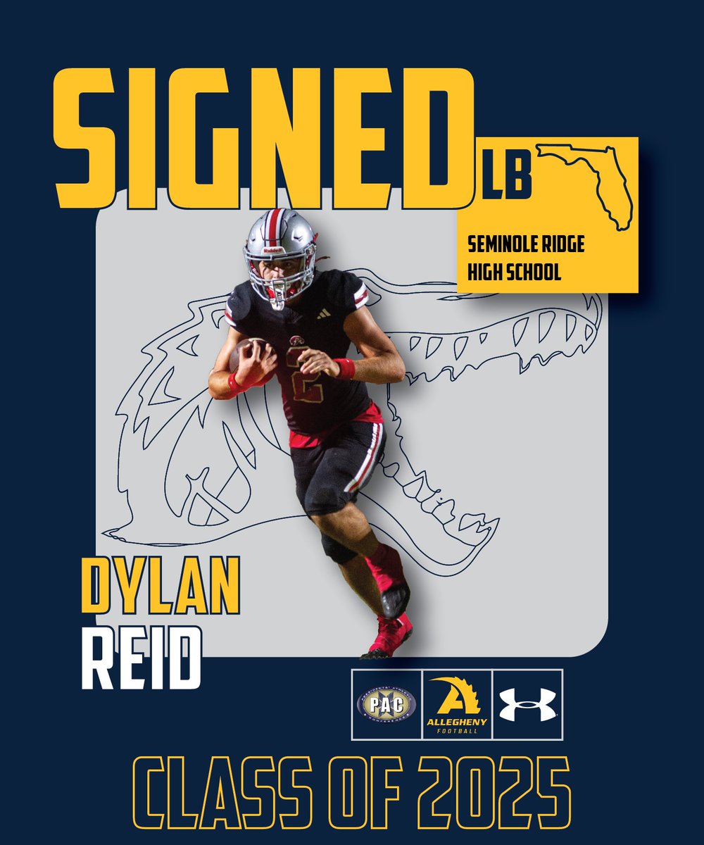 Allegheny Football (@alleghenyfb) on Twitter photo Dylan Reid ( <a href="/DylanReid__13/">Dylan Reid</a> )
Linebacker
Seminole Ridge High School | Florida
#GoGators π Dylan Reid ( <a href="/DylanReid__13/">Dylan Reid</a> )
Linebacker
Seminole Ridge High School | Florida
#GoGators π