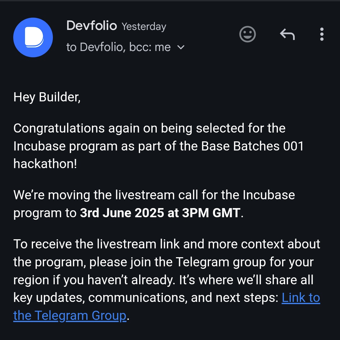 NikhilEth's tweet image. Day 306/999 : We Got into @base incubator program!🎉🚀

Will be documenting and sharing the entire process, from scratch to Product launching!