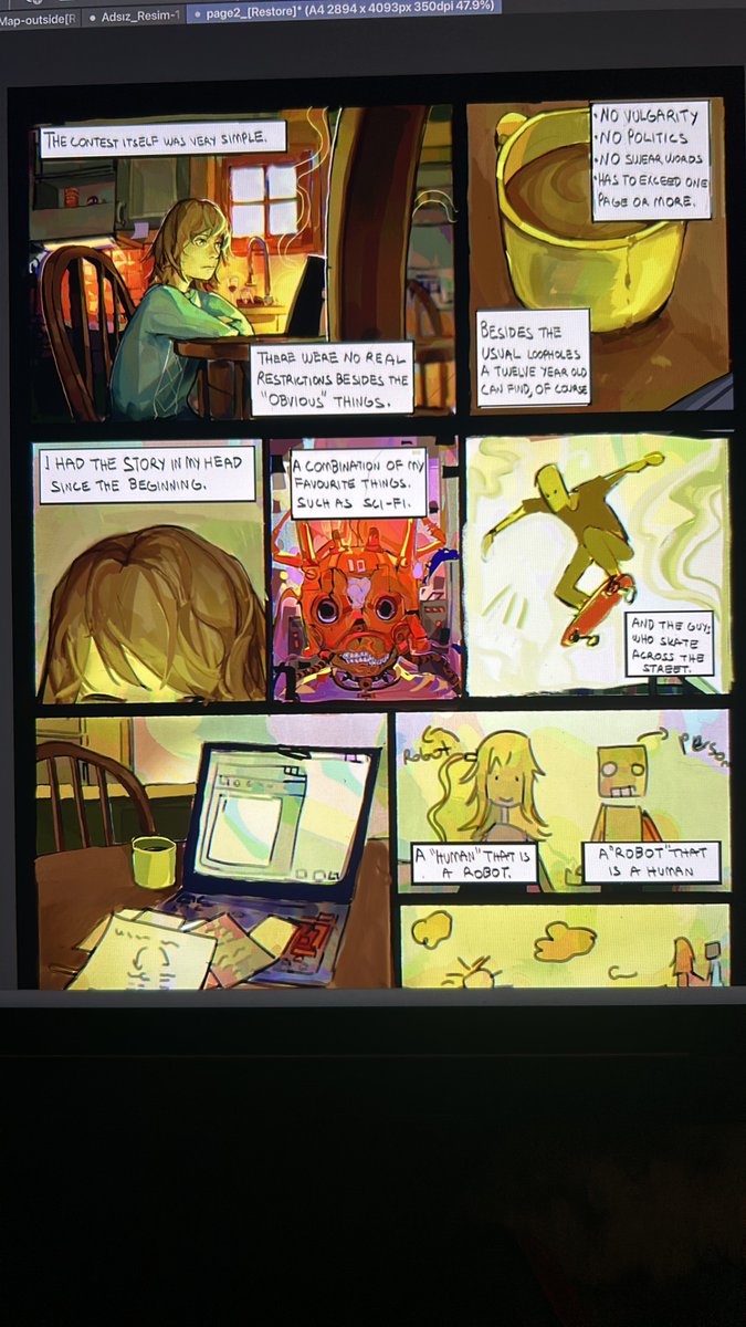 toniclock's tweet image. making a single page of this costs me 30 years of my life (wip)