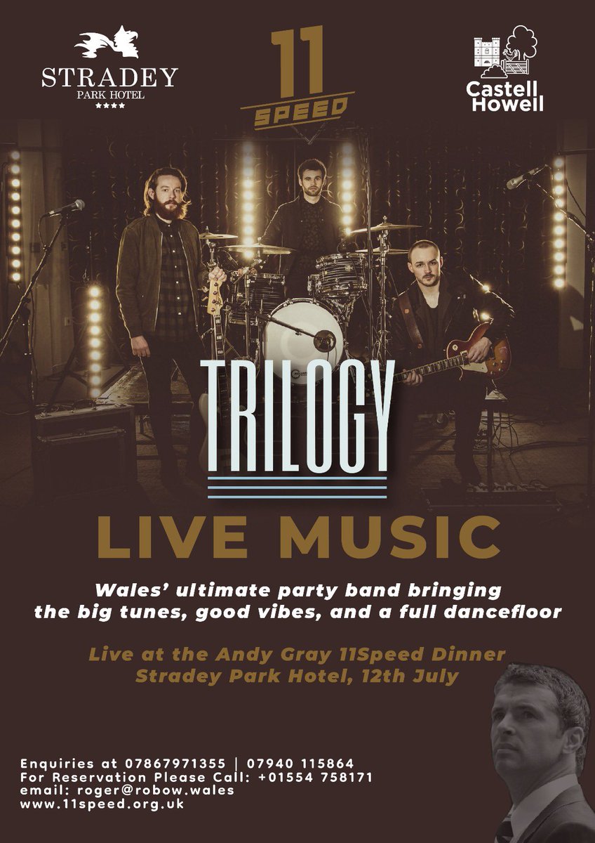 🎤 The night doesn’t end with Andy Gray…

TRILOGY brings the big tunes &amp; full dancefloor vibes to the 11Speed Dinner 🕺💃

📍 Stradey Park Hotel
📅 12 July
🎧 Listen here: m.youtube.com/watch?v=Sl41tc…

A night of legacy, music &amp; good causes 🎶
#11Speed #AndyGrayDinner #LiveMusic