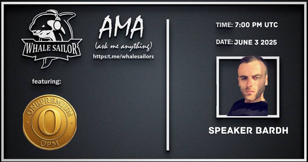 onepremiumtoken's tweet photo. 🎙 #WHALESAILORS x #ONEPREMIUM $OPM AMA is LIVE!

📅 June 3, 2025 
🕖 7:00 PM UTC
📍 Hosted on @WHALESAILORS 
💎 Learn how $OPM merges luxury blockchain

#OPM #AMA #CryptoAMA #WhaleSailors #OnePremium #LuxuryCrypto #ERC20 #DeFi #Web3 #Blockchain #Ethereum #CryptoEvents #KHUNPOL https://t.co/nI2mBJBYkx