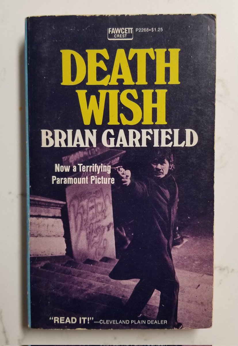 Some light reading for today.
#deathwish
#briangarfield
#clarlesbronson 
#vigilante