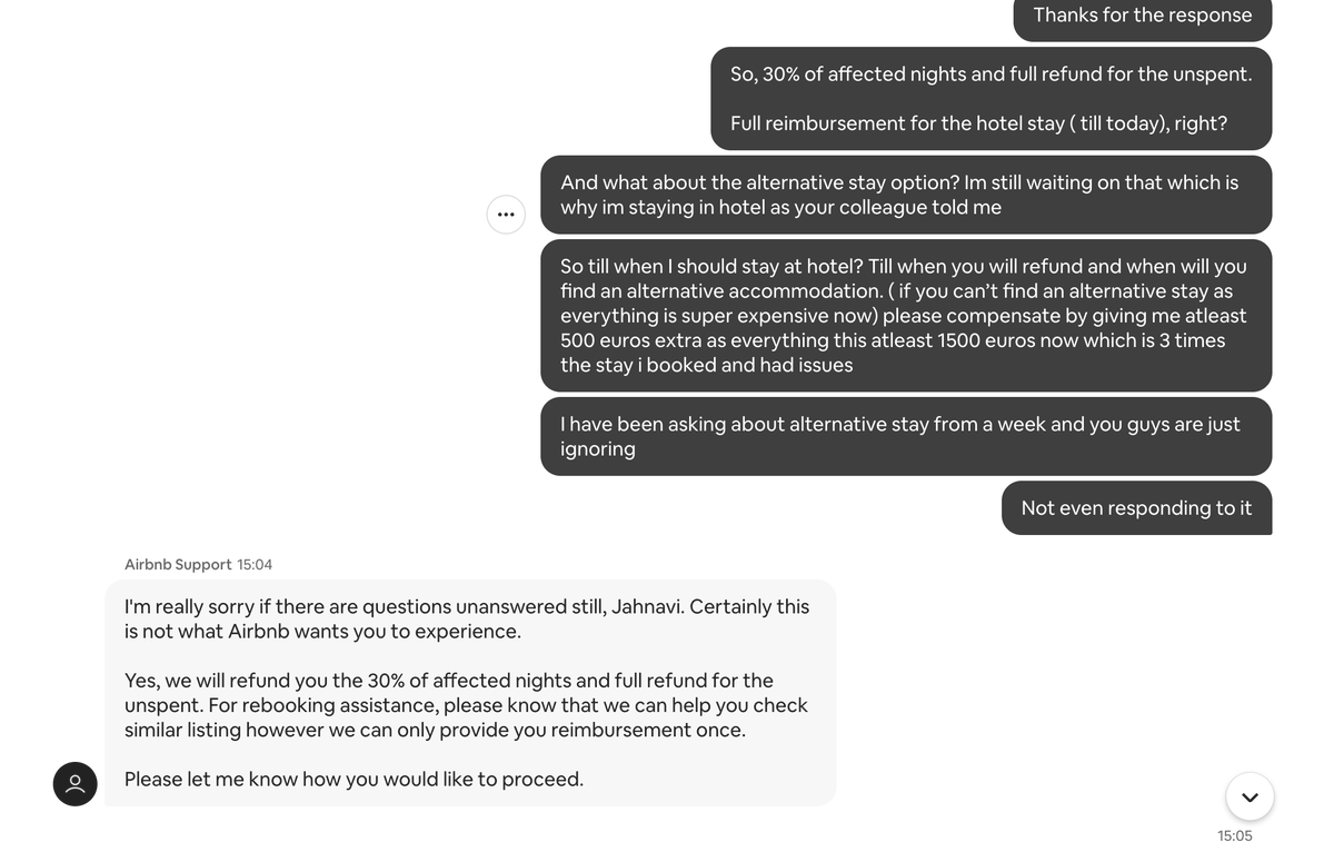 JahnaviPra2752's tweet photo. @bchesky , Even though listing doesn't match the reality &amp; @Airbnb support agent agreed thats true. Yesterday one lady from @Airbnb told that my documents are invalid. Instead of compensating me, they are claiming all these. I never received proper support from you people. https://t.co/fr41DgCRpK