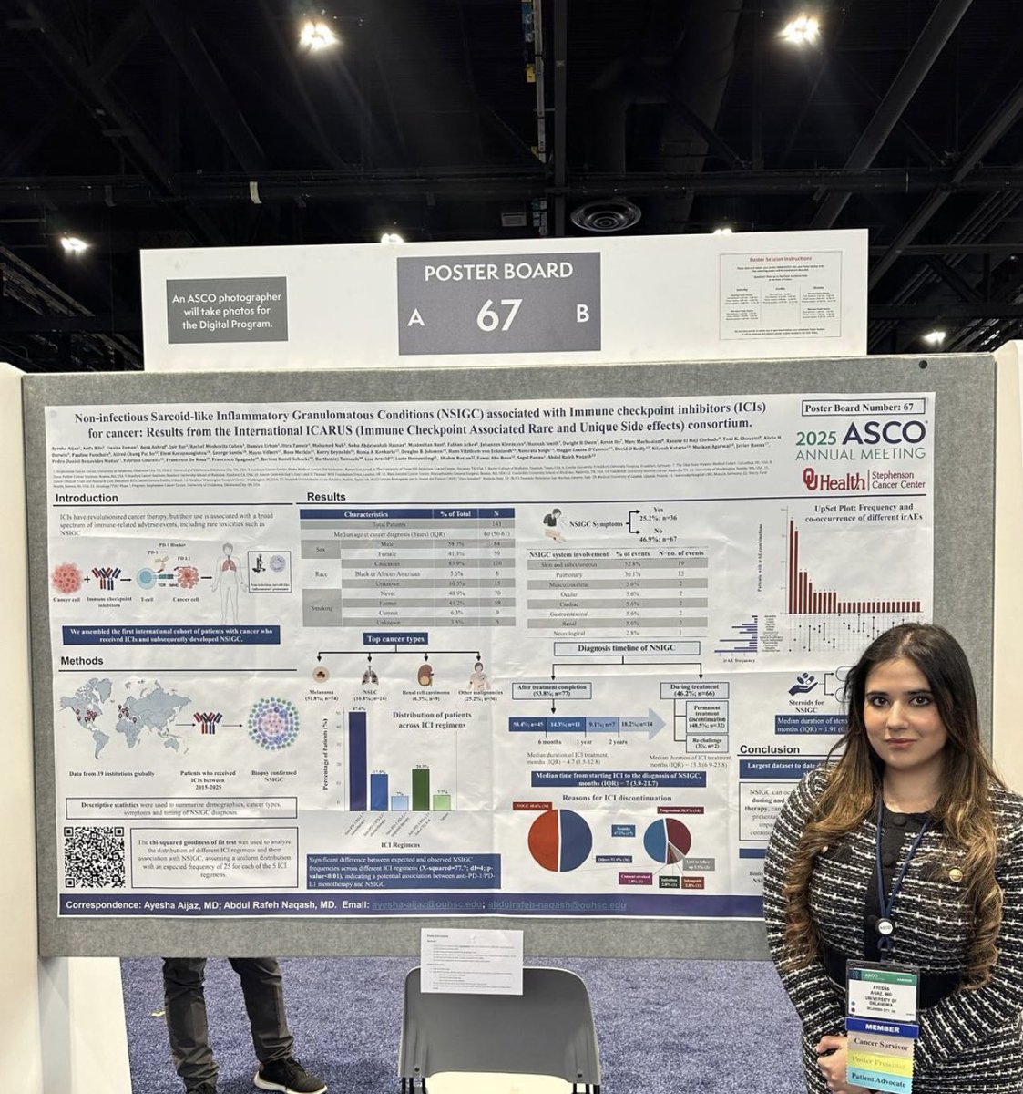Ayesha Aijaz (@ayeshaaijaz) on Twitter photo Happening now at #ASCO25!
Come check out my poster at Board #67 in Hall A — would love to connect and discuss our findings! 🧬🩺
#oncology #cancerresearch #NSIGC #immunotherapy #irAE <a href="/ASPIRE_CoP/">ASPIRE Community of Practice</a> Happening now at #ASCO25!
Come check out my poster at Board #67 in Hall A — would love to connect and discuss our findings! 🧬🩺
#oncology #cancerresearch #NSIGC #immunotherapy #irAE <a href="/ASPIRE_CoP/">ASPIRE Community of Practice</a>