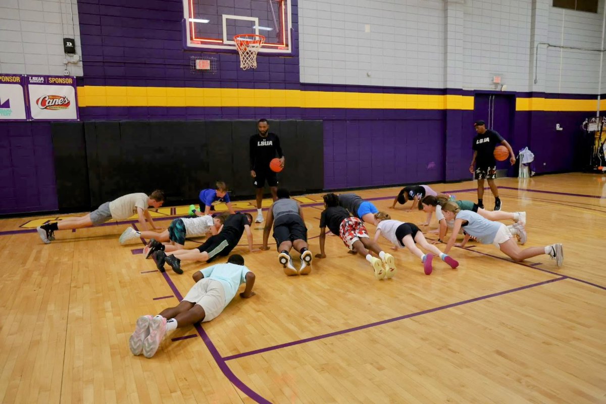 LSUA_MBB's tweet image. Fun &amp;amp; Successful LSUA Junior Generals Basketball Camp 2025! 🏀💜💛