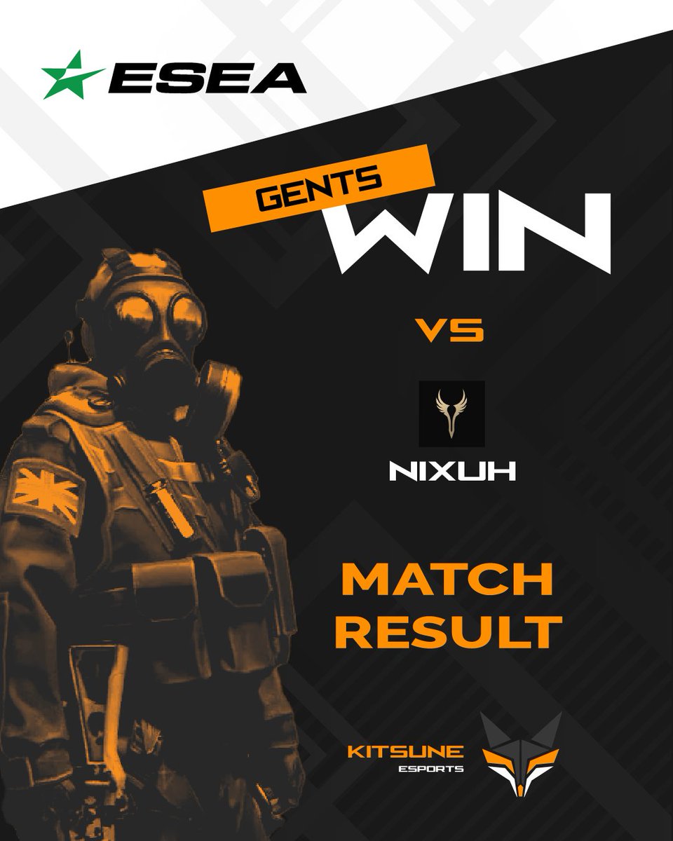 Kitsune Esports (@kitsunegamingza) on Twitter photo The gents take the win 2 - 0 against <a href="/NixuhCorp/">Nixuh Corporation</a> for <a href="/ESEA/">ESEA League</a> playoffs! GG WP to all!
#kitza The gents take the win 2 - 0 against <a href="/NixuhCorp/">Nixuh Corporation</a> for <a href="/ESEA/">ESEA League</a> playoffs! GG WP to all!
#kitza