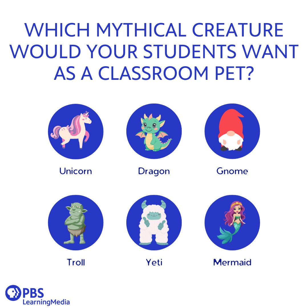 Alright teachers, it’s the end of the school year, so one of your students will need to care for your classroom pet over the summer. Will the student need to adventure with a mermaid, brave the chill with a Yeti, or boost their gardening skills with a Gnome? #PetAppreciationWeek