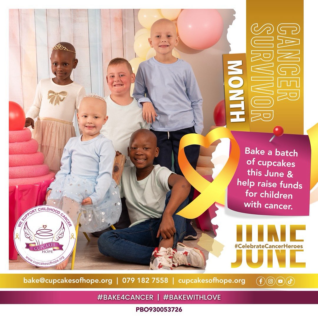 🎗️ June is Cancer Survivors Month 🎗️
This month, we honour the strength and courage of our young cancer warriors and celebrate the lives of all currently fighting cancer. 
👉 Register your fundraiser today: cupcakesofhope.org/host-a-fundrai…