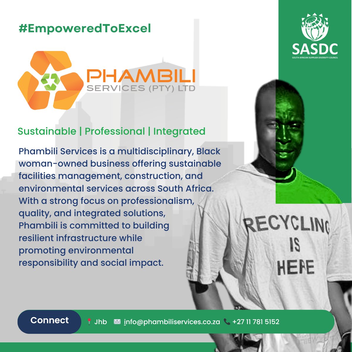 sa_sdcouncil's tweet image. Spotlight on Phambili Services — a 100% Black-owned leader in project management, construction &amp;amp; engineering, driving impact &amp;amp; community upliftment in SA.

Based in Joburg 🇿🇦
🌐 phambiliservices.co.za
#SASDC #EmpoweredToExcel #BlackOwnedBusiness