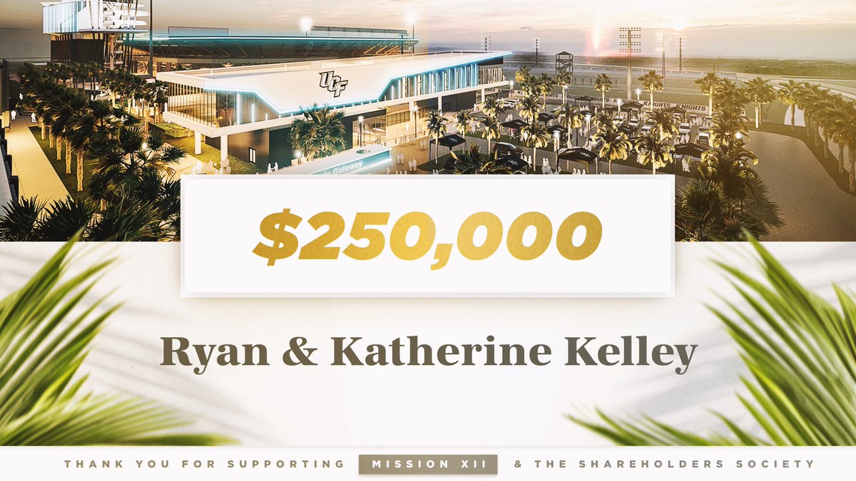 UCF ChargeOn Fund (@chargeonfund) on Twitter photo Brick by Brick ๐งฑ
Thank you to Ryan โ03 (<a href="/UCF_RKelley/">Ryan Kelley</a>) and Katherine โ02 for renewing and increasing your commitment to <a href="/UCFKnights/">UCF Knights ๐ด</a> and the Hagle Football Gateway.
With this gift, the Kelleys have officially become the first donors to grow from Shareholder, to Big 12, to AD Brick by Brick ๐งฑ
Thank you to Ryan โ03 (<a href="/UCF_RKelley/">Ryan Kelley</a>) and Katherine โ02 for renewing and increasing your commitment to <a href="/UCFKnights/">UCF Knights ๐ด</a> and the Hagle Football Gateway.
With this gift, the Kelleys have officially become the first donors to grow from Shareholder, to Big 12, to AD