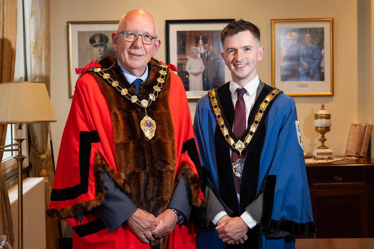 Councillor Jackson Minford has been appointed as the new Mayor of Mid and East Antrim.

Councillor Tyler Hoey has been confirmed as the Borough’s new Deputy Mayor.

More info at orlo.uk/R1xdw