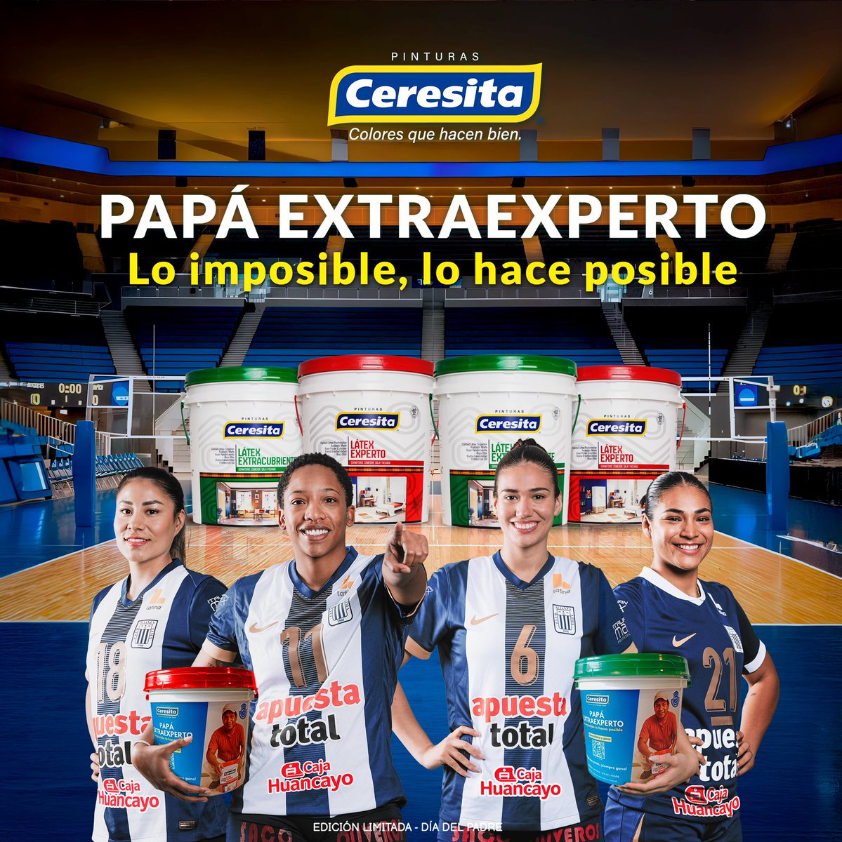 ¡𝑬𝒏 𝒋𝒖𝒏𝒊𝒐 𝒄𝒆𝒍𝒆𝒃𝒓𝒂𝒎𝒐𝒔 𝒂 𝒍𝒐𝒔 𝒑𝒂𝒑𝒂́𝒔! 👏🏾

Así como nuestras jugadoras dejaron todo en la cancha para lograr el Bicampeonato, hay papás que dejan esfuerzo, pasión y color en cada pared.

Por eso, este Día del Padre, celebramos junto con Pinturas Ceresita al