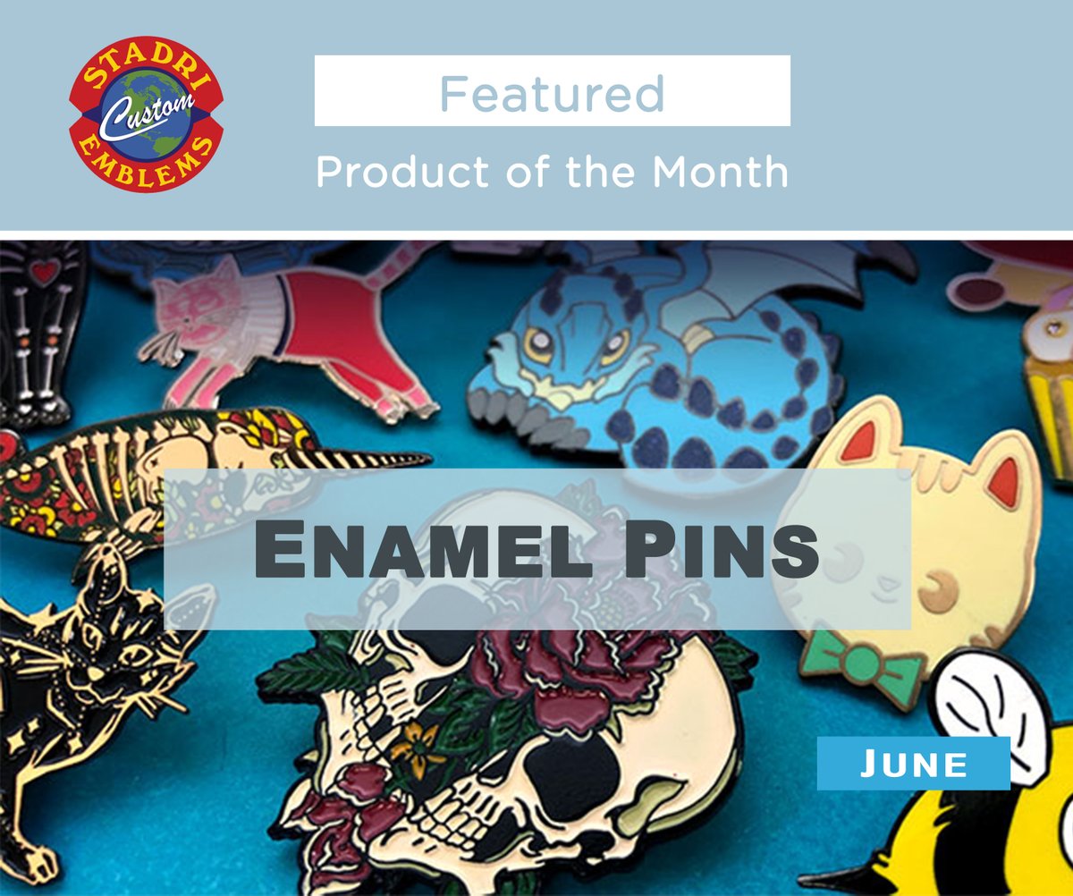 StadriEmblems's tweet photo. Featured Product of the Month for June is ... Enamel Pins! $35 off your pin order this month only... Use code PINS35👏 https://t.co/nHmLiUOJsJ