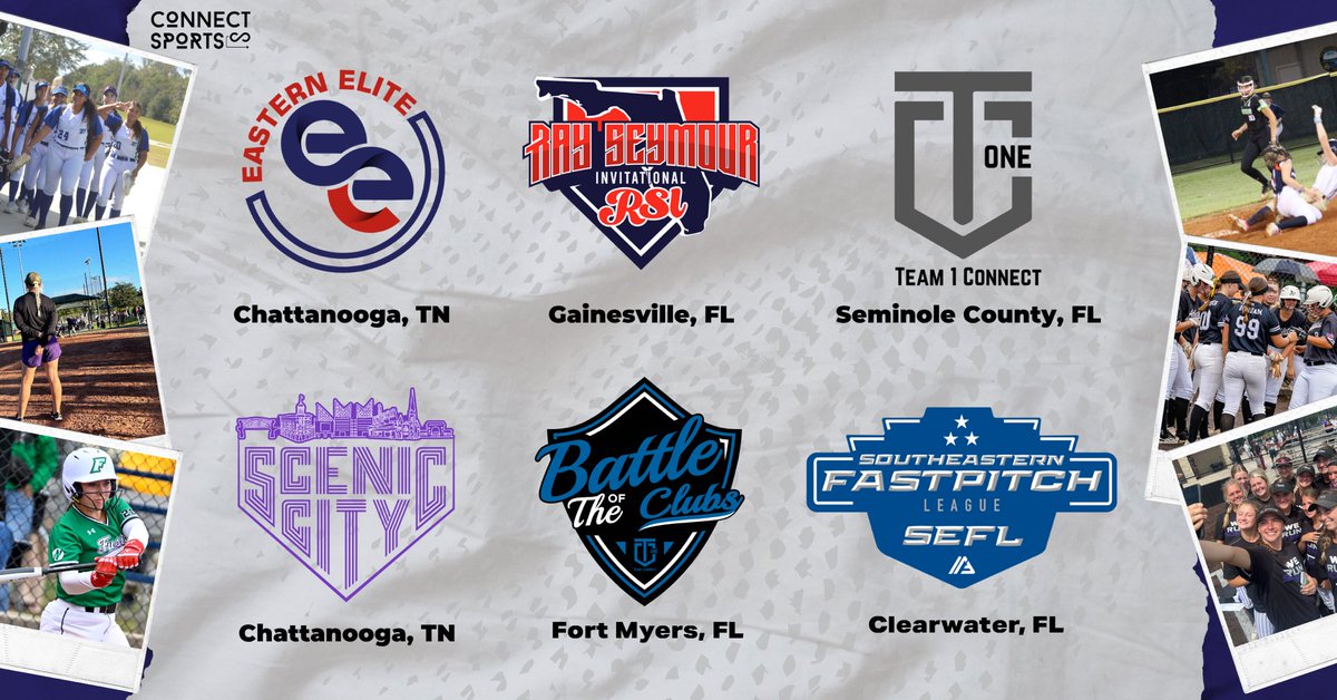 Can your Fall softball season get any better? 🤔 Mountains, rivers, and beaches... oh yeah! The Connect Sports Fall lineup is a beauty you won't want to miss. Best part?! Registrations for all events are UP NOW 😱 #SoftballLife #FallLineup #ConnectSportsEvents #softball #fall