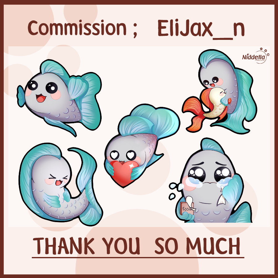 Niddella's tweet photo. Thank you so much for your commission EliJax_n.
It was so much fun bringing your emotes to life.
#emotes #Commission https://t.co/3mrcMekQSv