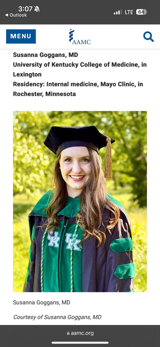 #RisingAbove Our incoming PGY1 categorical resident, Dr. Susanna Goggans, was featured recently in an AAMC article! We are thrilled to have her in our residency and can’t wait for her to start in a few short weeks! Check out the article here: aamc.org/news/rising-ab…
