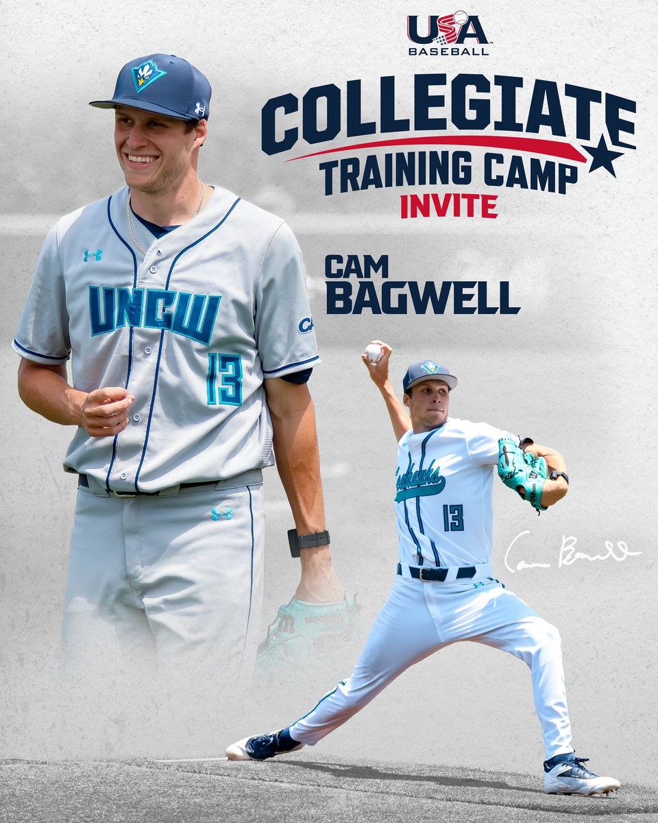 UNCW Baseball (@uncwbaseball) on Twitter photo 𝐑𝐞𝐩𝐫𝐞𝐬𝐞𝐧𝐭𝐢𝐧𝐠 𝐭𝐡𝐞 𝐒𝐞𝐚𝐡𝐚𝐰𝐤𝐬
Cam Bagwell is headed to <a href="/USABaseballCNT/">USA Baseball CNT</a> Collegiate National Team Training Camp!
#SeahawkBaseball 𝐑𝐞𝐩𝐫𝐞𝐬𝐞𝐧𝐭𝐢𝐧𝐠 𝐭𝐡𝐞 𝐒𝐞𝐚𝐡𝐚𝐰𝐤𝐬
Cam Bagwell is headed to <a href="/USABaseballCNT/">USA Baseball CNT</a> Collegiate National Team Training Camp!
#SeahawkBaseball