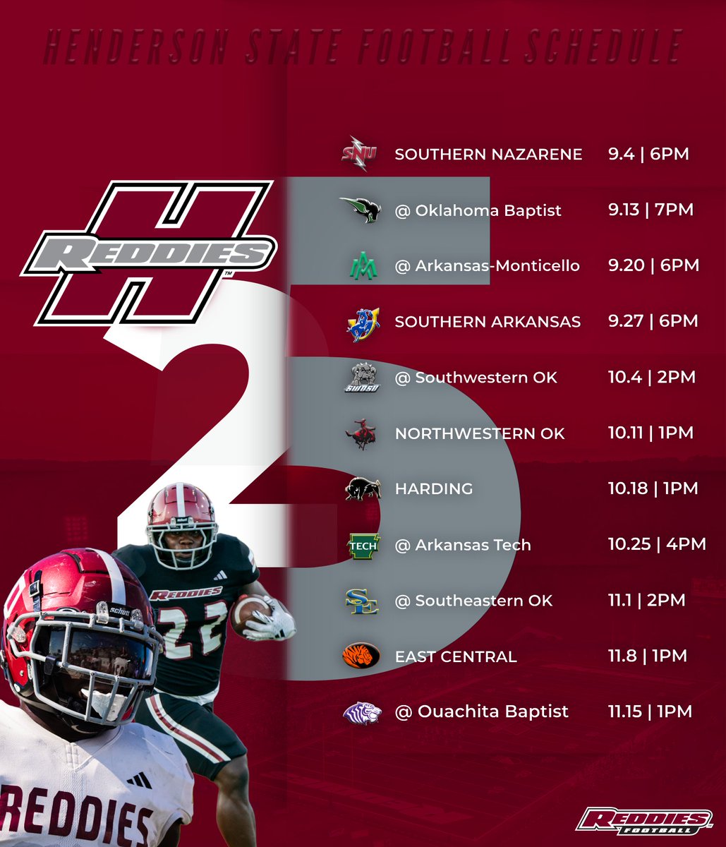 🚨2025 Schedule🚨

The Reddies' 2025 football schedule is HERE! 

📅Full Schedule: hsusports.com/sports/footbal…

#CodeRed | #GoReddies