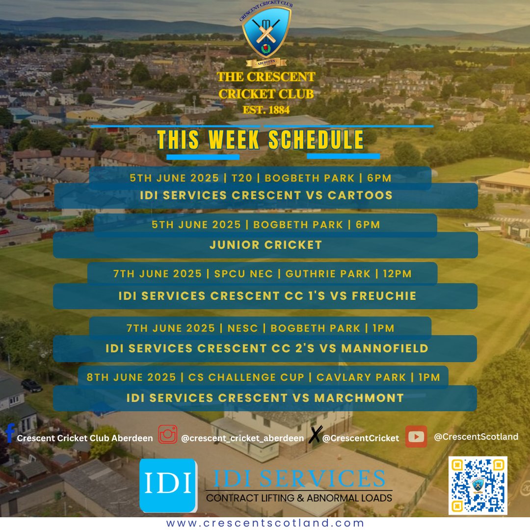 Crescent Cricket Club (@crescentcricket) on Twitter photo What's on this week! π
<a href="/BrechinBucs/">Brechin Buccaneers</a>
Our sponsors
#IDIServices
<a href="/streamlineship/">Streamline Shipping</a>
#GourmetPalate
#TheHardwareStores
#ForfarPremier
#premiercove
#crescentscotland
#crescentcricket What's on this week! π
<a href="/BrechinBucs/">Brechin Buccaneers</a>
Our sponsors
#IDIServices
<a href="/streamlineship/">Streamline Shipping</a>
#GourmetPalate
#TheHardwareStores
#ForfarPremier
#premiercove
#crescentscotland
#crescentcricket